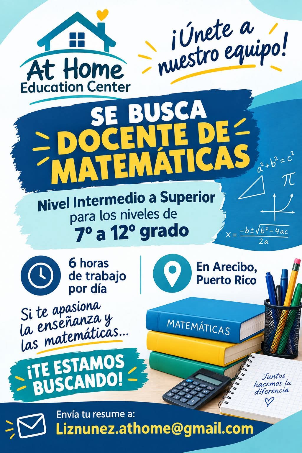Flyer del anuncio, subido por el patrono