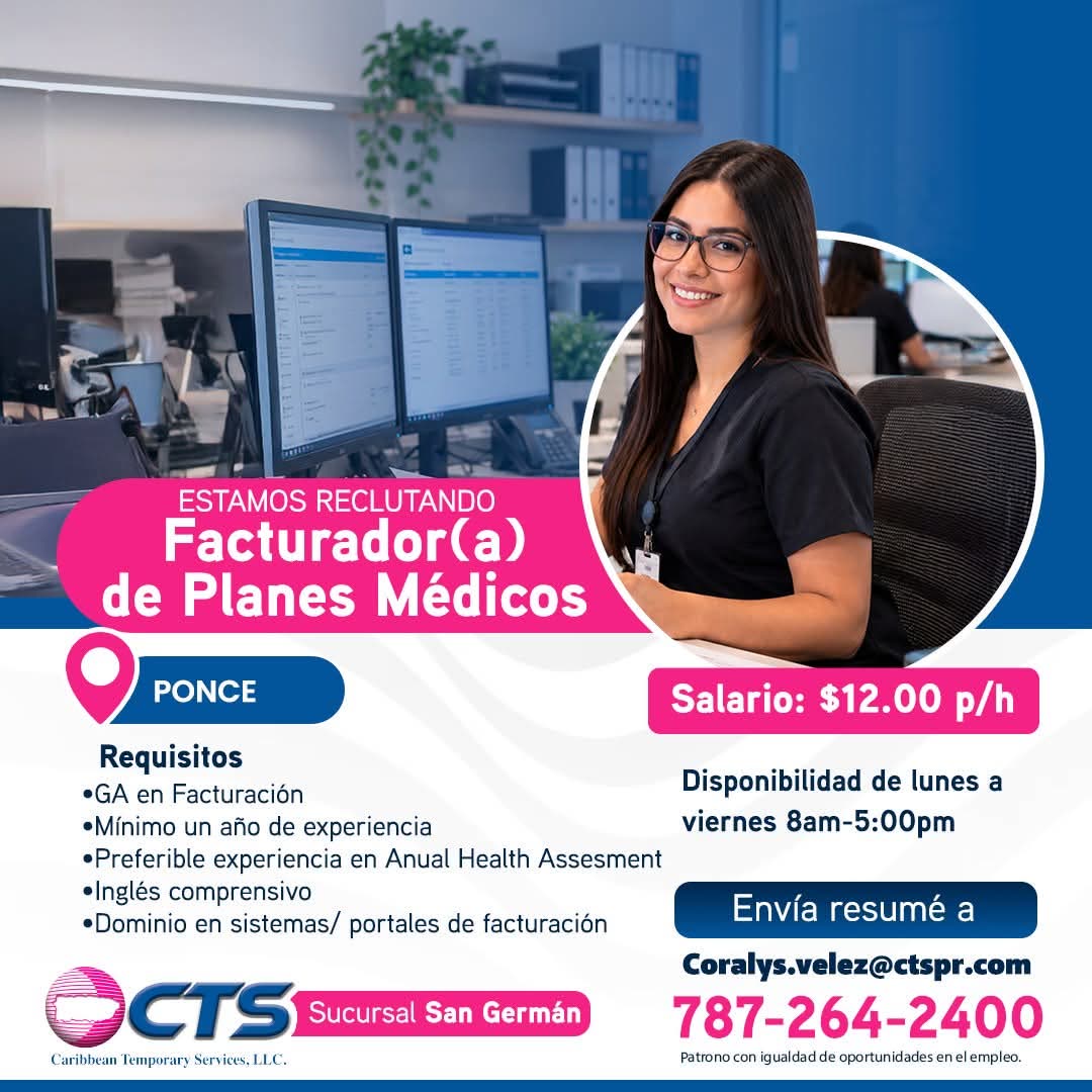 Flyer del anuncio, subido por el patrono