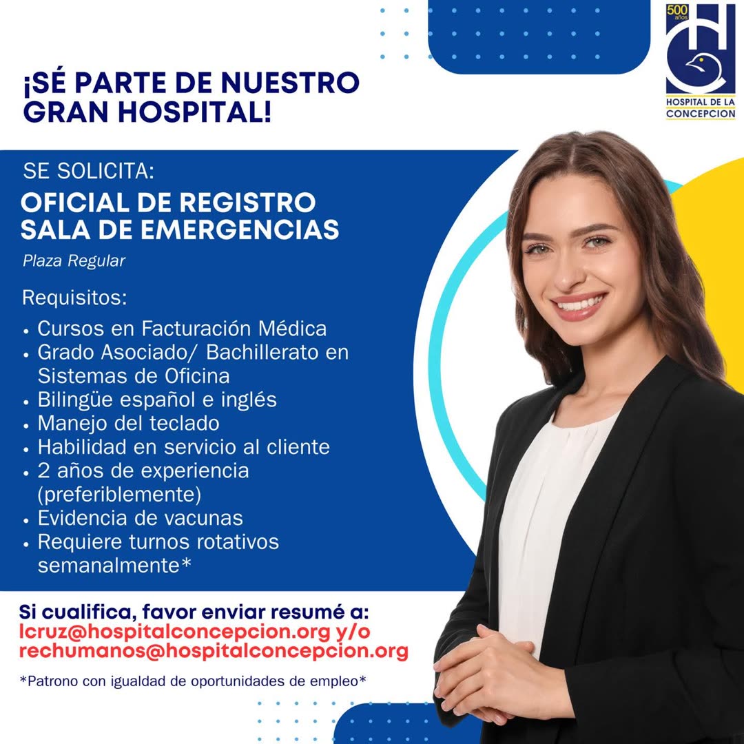 Flyer del anuncio, subido por el patrono