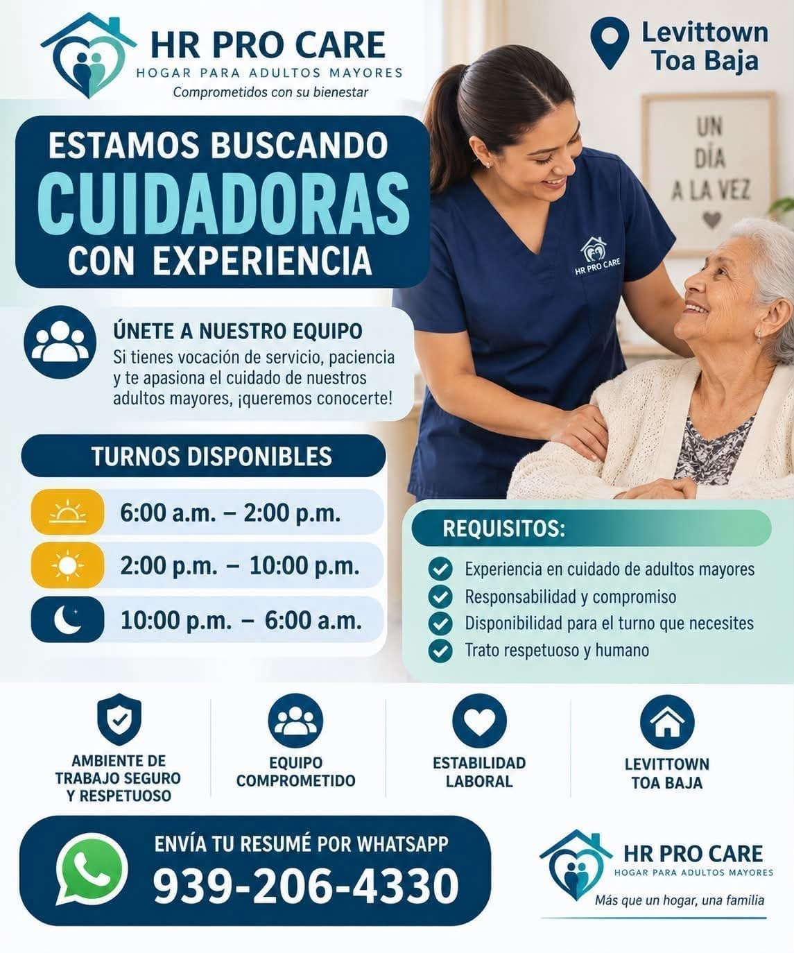 Flyer del anuncio, subido por el patrono