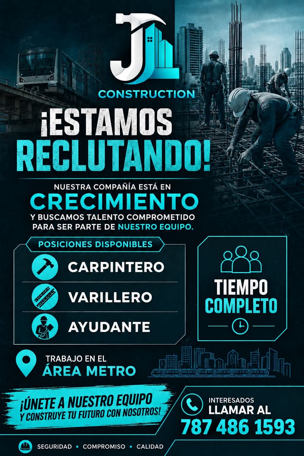 Flyer del anuncio, subido por el patrono