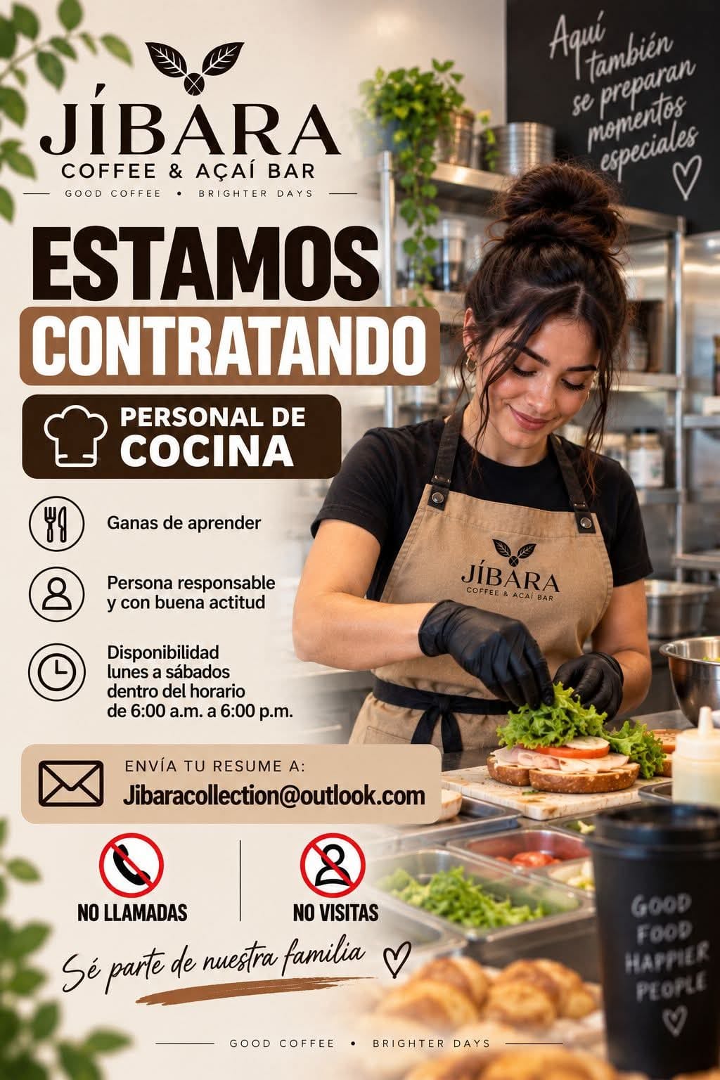 Flyer del anuncio, subido por el patrono