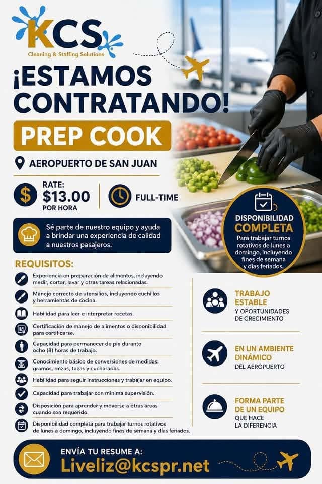 Flyer del anuncio, subido por el patrono