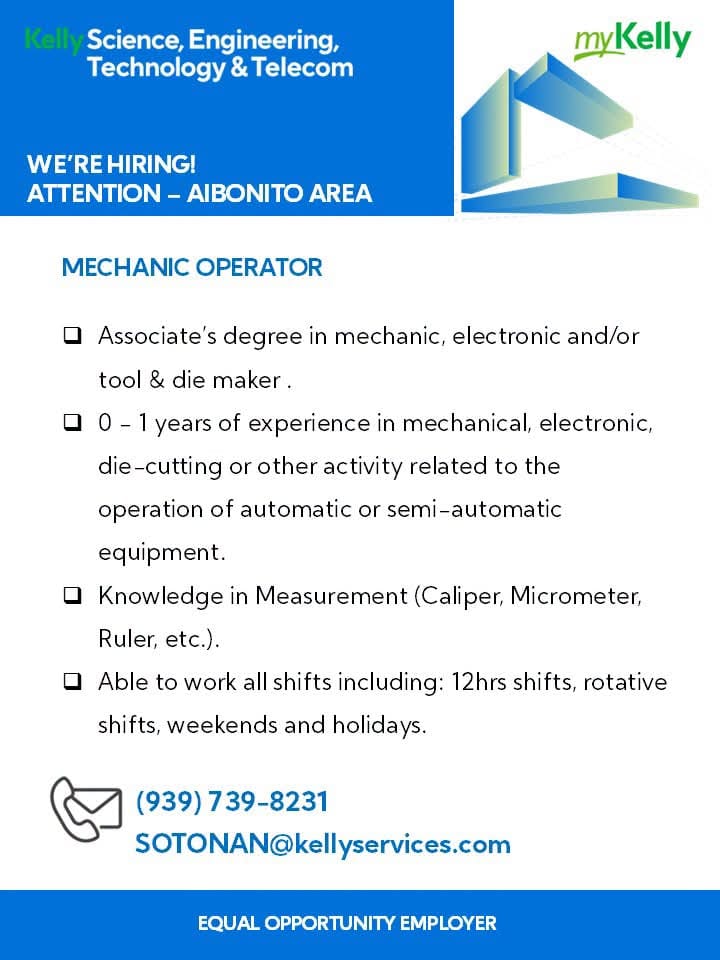 Flyer del anuncio, subido por el patrono