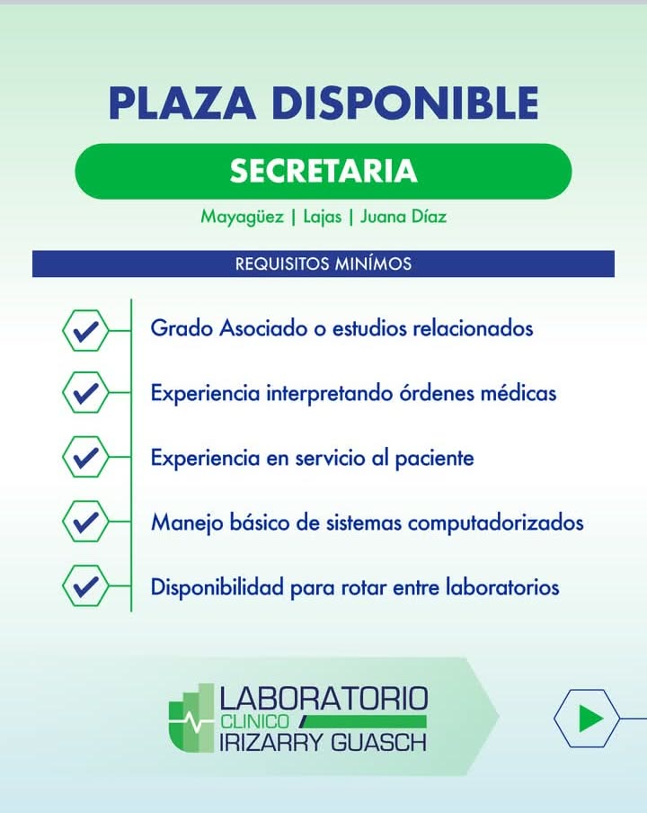 Flyer del anuncio, subido por el patrono