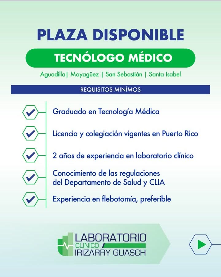Flyer del anuncio, subido por el patrono