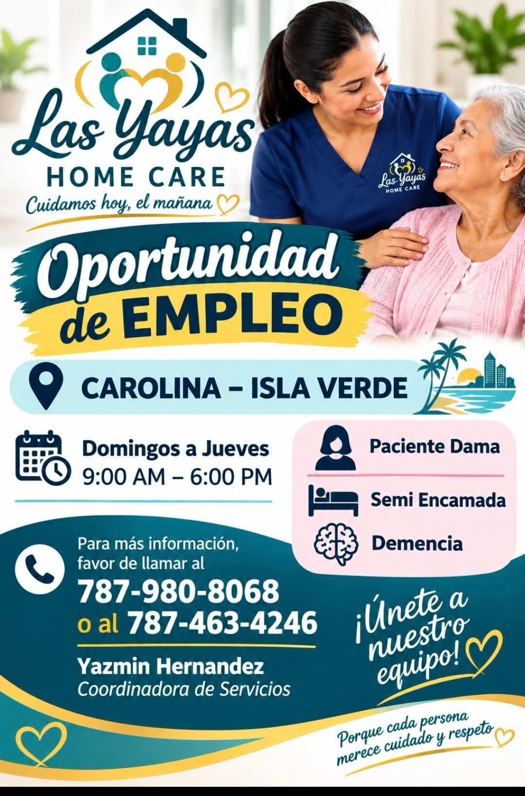 Flyer del anuncio, subido por el patrono