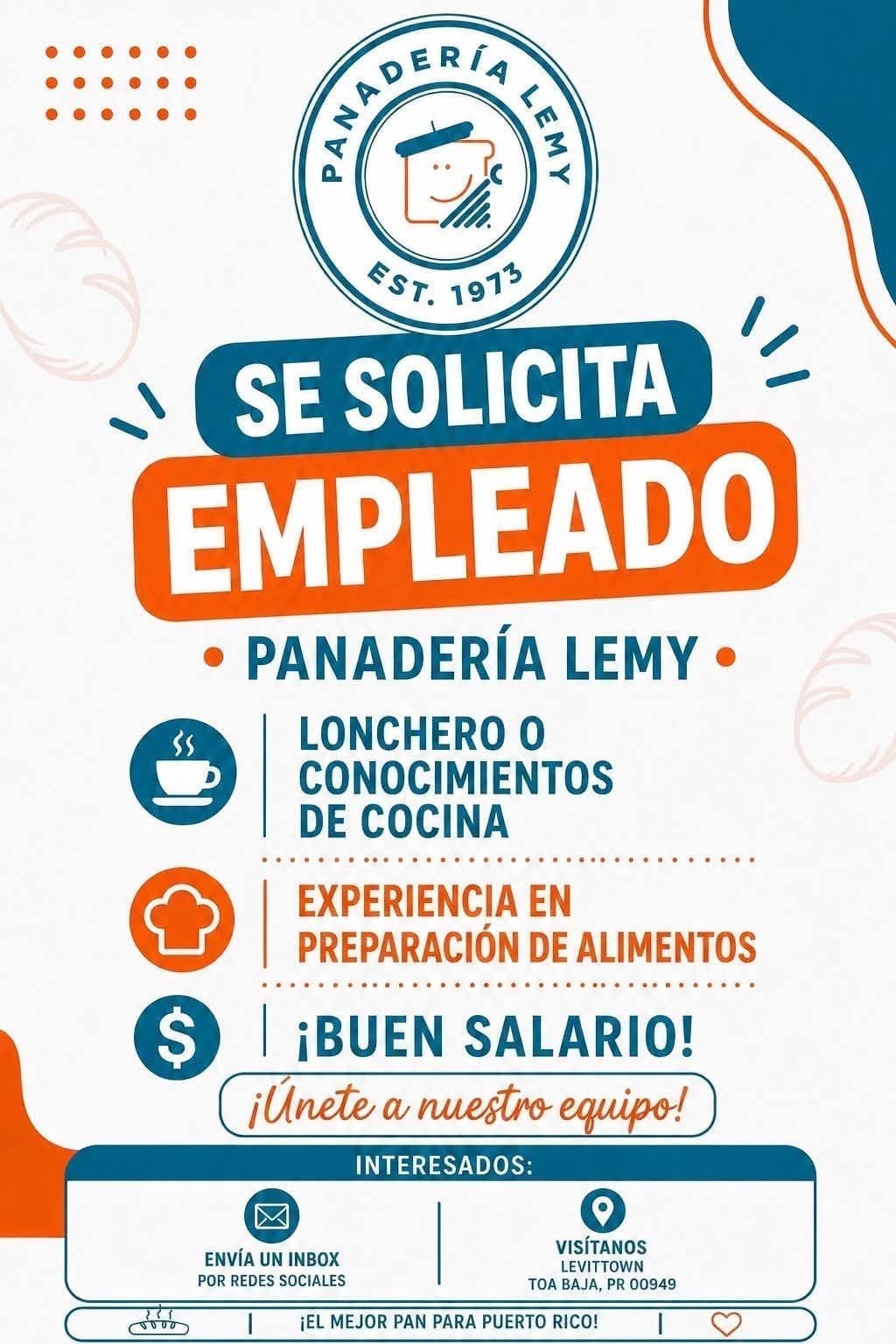 Flyer del anuncio, subido por el patrono
