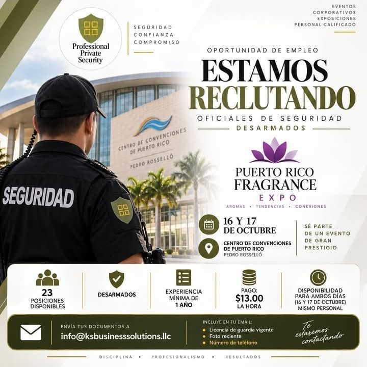 Flyer del anuncio, subido por el patrono