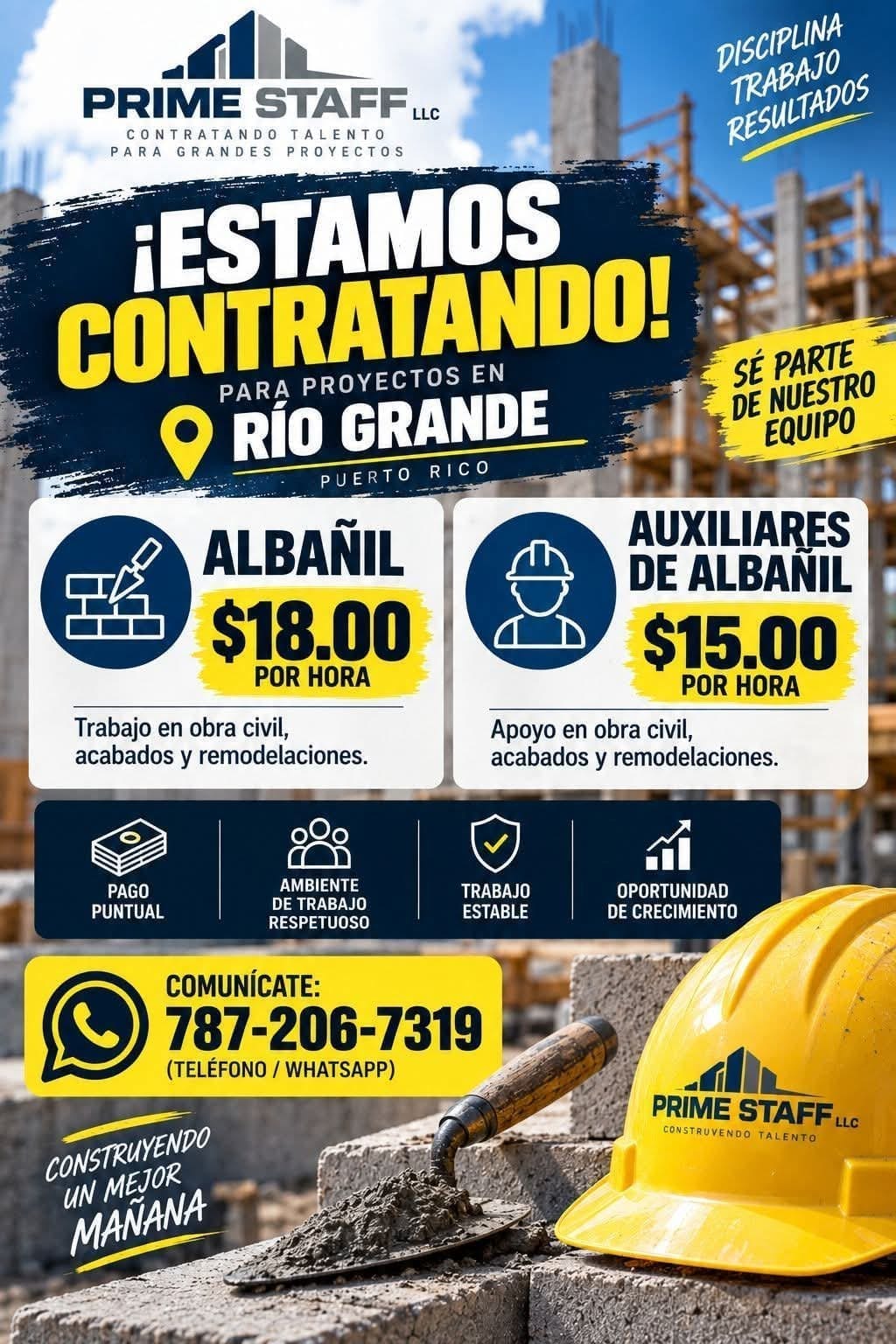 Flyer del anuncio, subido por el patrono
