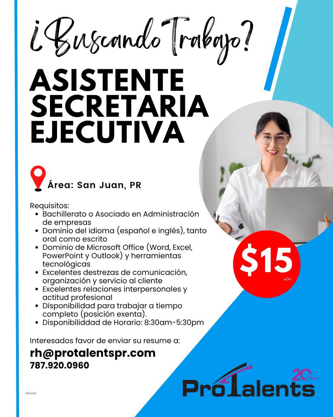 Flyer del anuncio, subido por el patrono