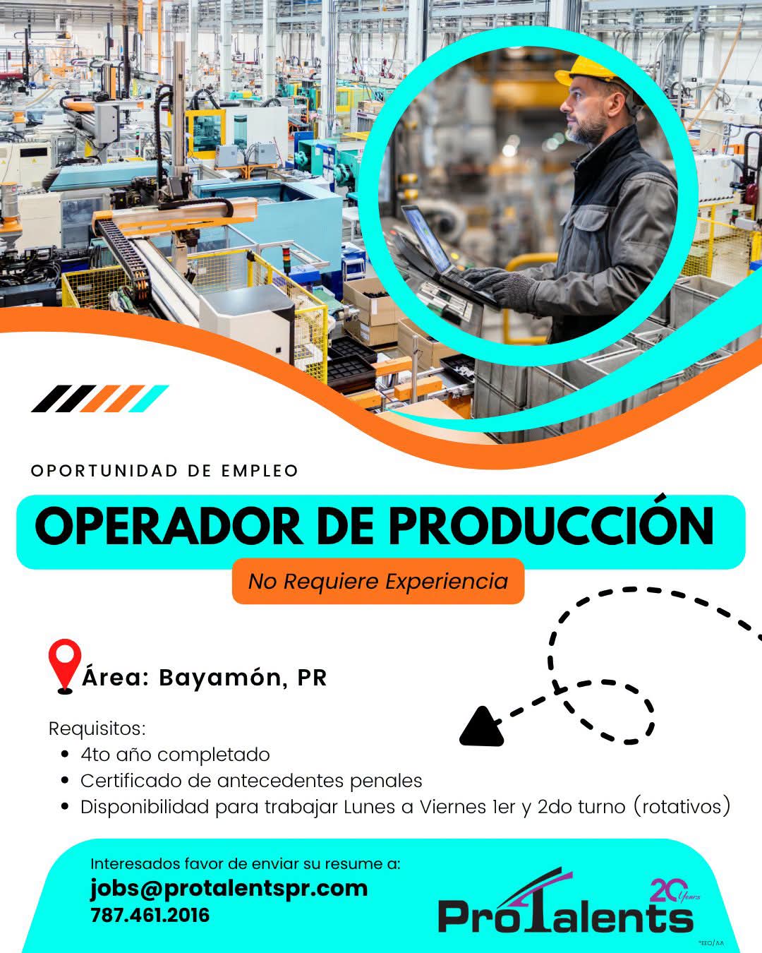 Flyer del anuncio, subido por el patrono