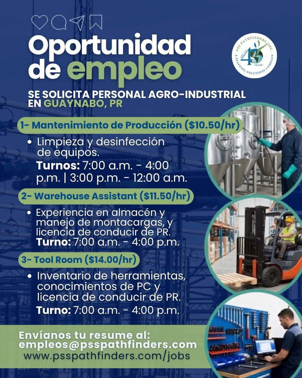 Flyer del anuncio, subido por el patrono