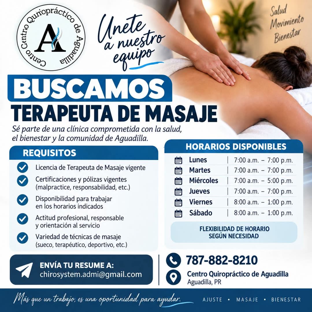 Flyer del anuncio, subido por el patrono