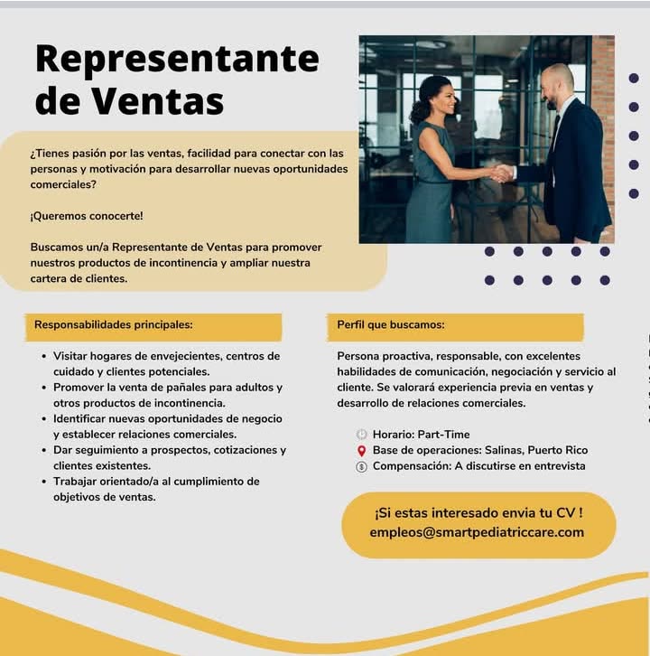 Flyer del anuncio, subido por el patrono