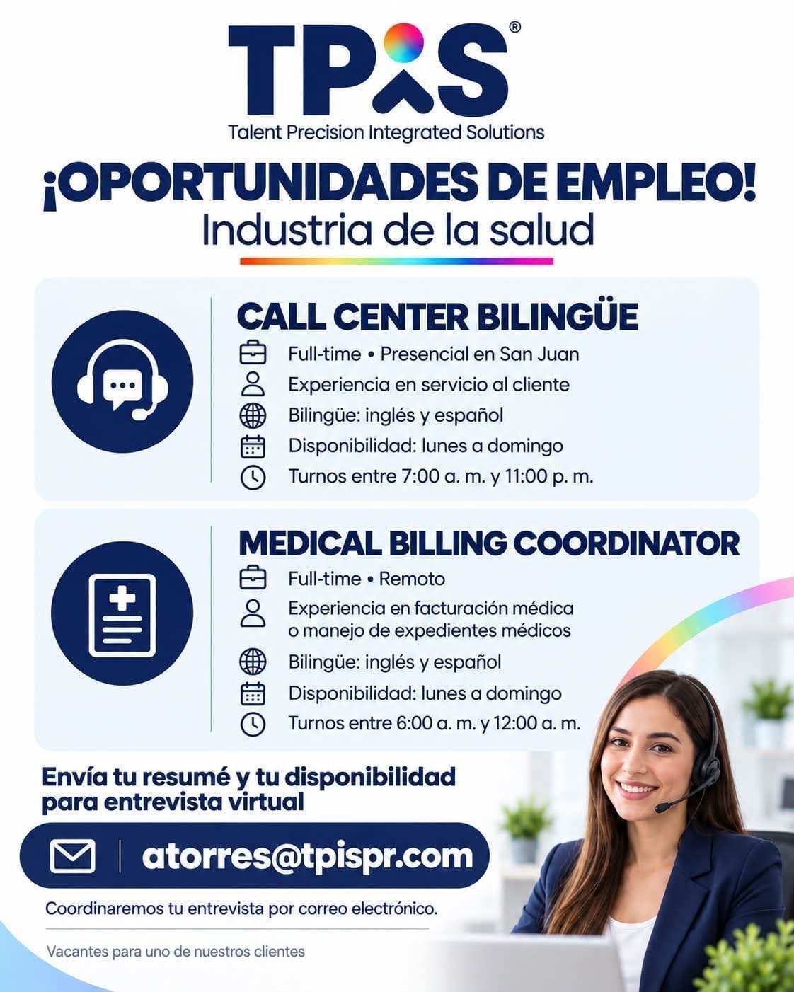 Flyer del anuncio, subido por el patrono