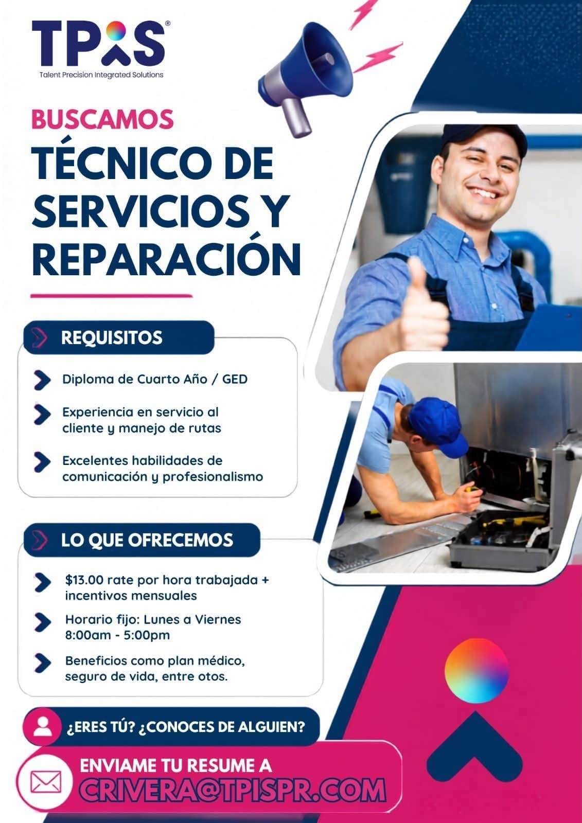 Flyer del anuncio, subido por el patrono